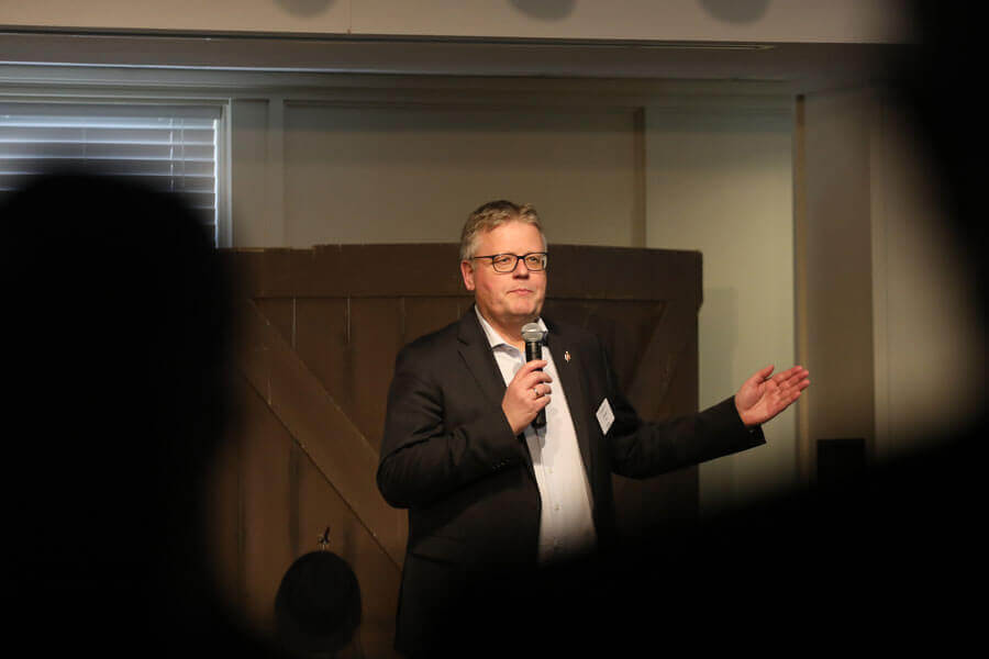 Christian Alsed speaks during the Connectional Table meeting held at United Methodist Discipleship Ministries in Nashville, Tenn., April 2. Photo by Kathleen Barry, UM News