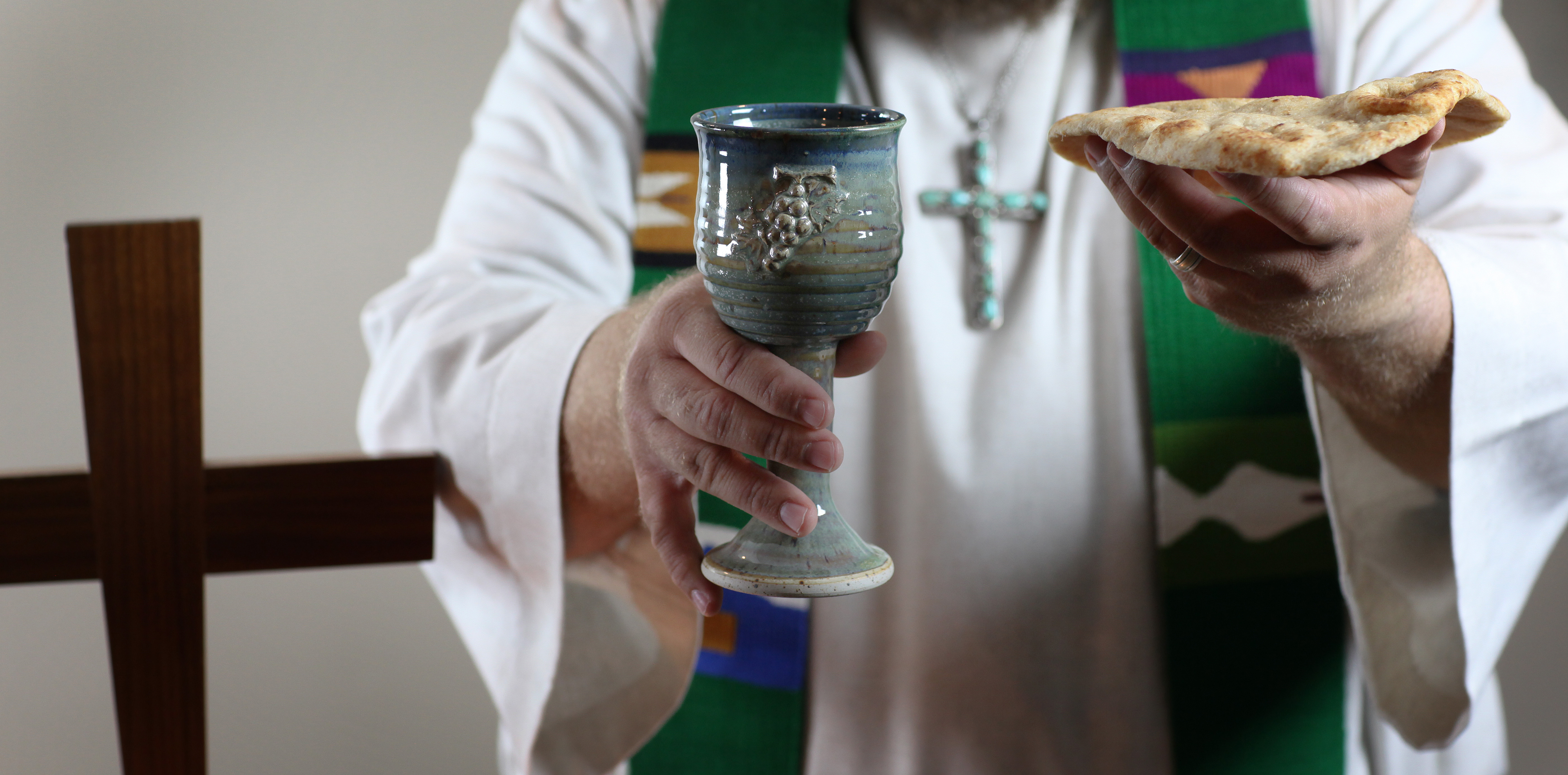 Communion. Photo illustration by Kathleen Barry, United Methodist Communication.