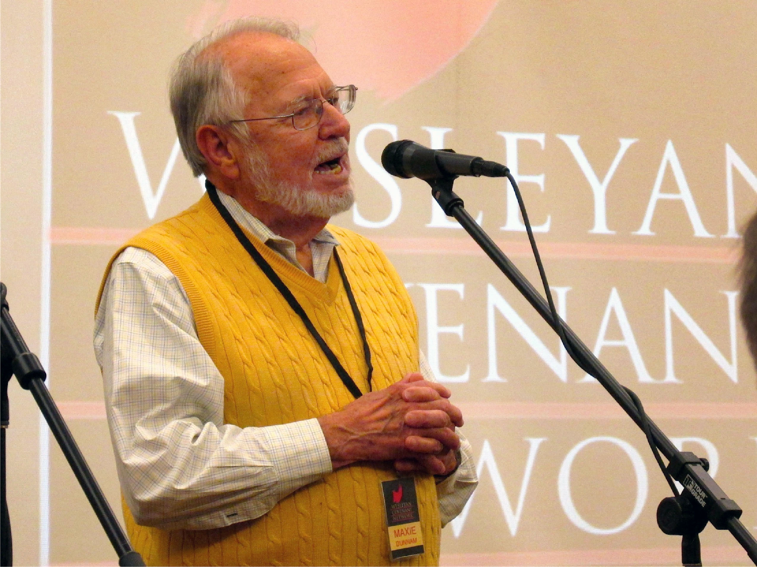The Rev. Maxie Dunnam speaks Jan. 12, 2014, in Atlanta at the inaugural gathering of the Wesleyan Covenant Network. Photo by Steve Beard/Good News Magazine.