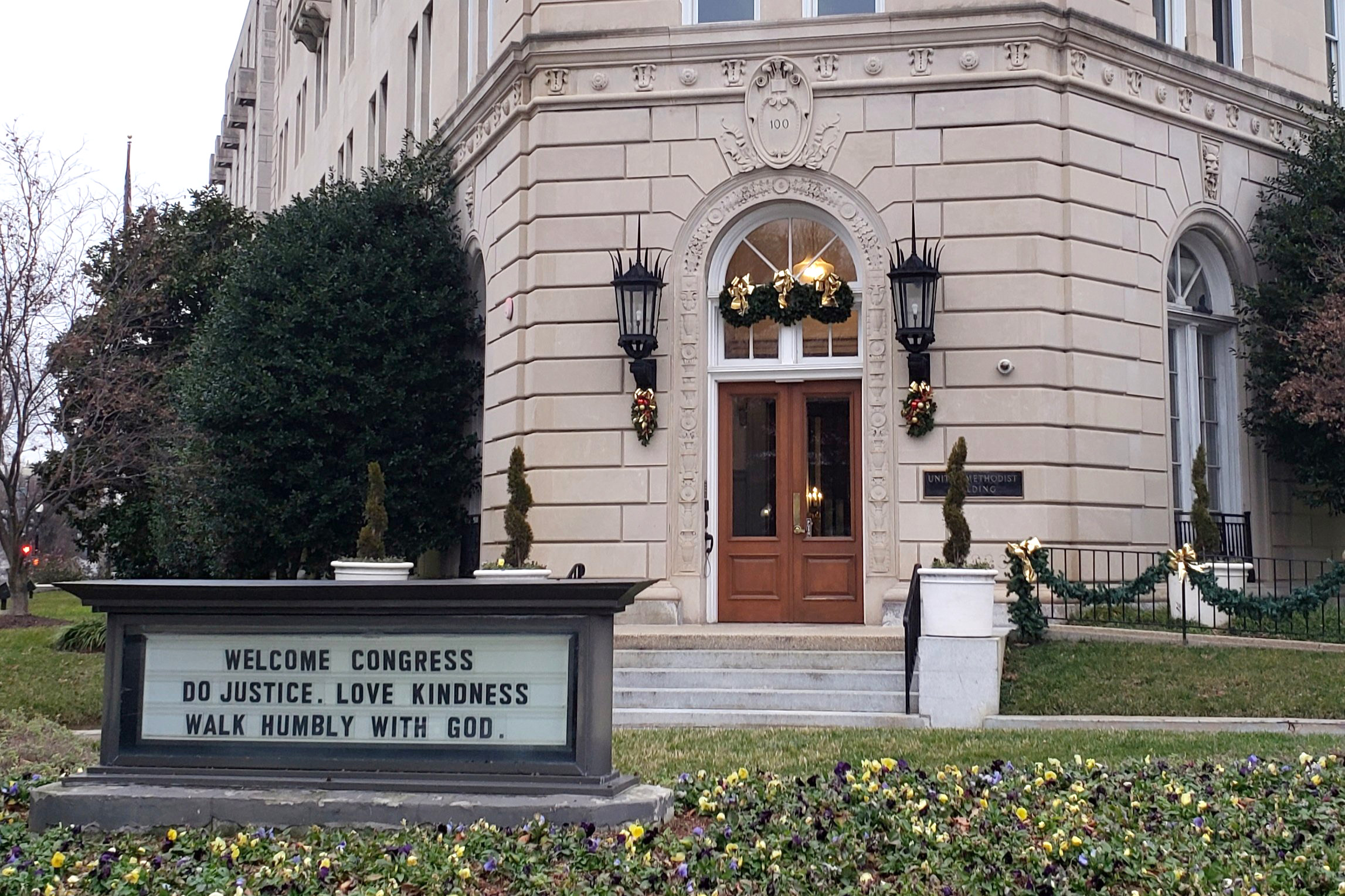 One of the newest Heritage Landmarks of United Methodism, the United Methodist Building is the only non-governmental building on Capitol Hill in Washington, D.C. In addition to housing the United Methodist Board of Church and Society, it is also houses the Washington offices of the United Methodist Council of Bishops, United Methodist Women and the United Methodist Commission on Religion and Race. Image courtesy of Church and Society. 