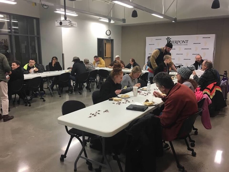 Dinner for Pierpont Community and Technical College students at LIFE UMC in Fairmont, West Virginia. Courtesy of LIFE UMC.