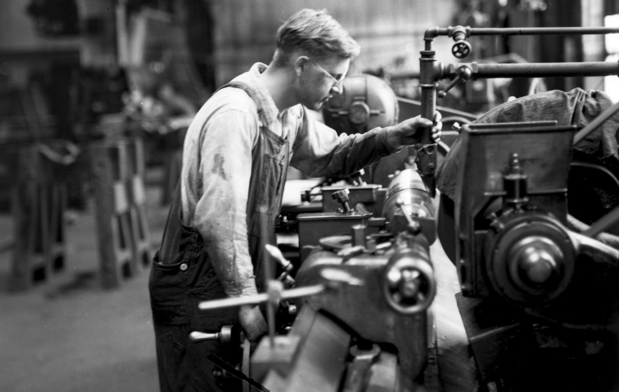 Archival photo of factory worker, courtesy the Rethink Church campaign for workers' rights, 2014.