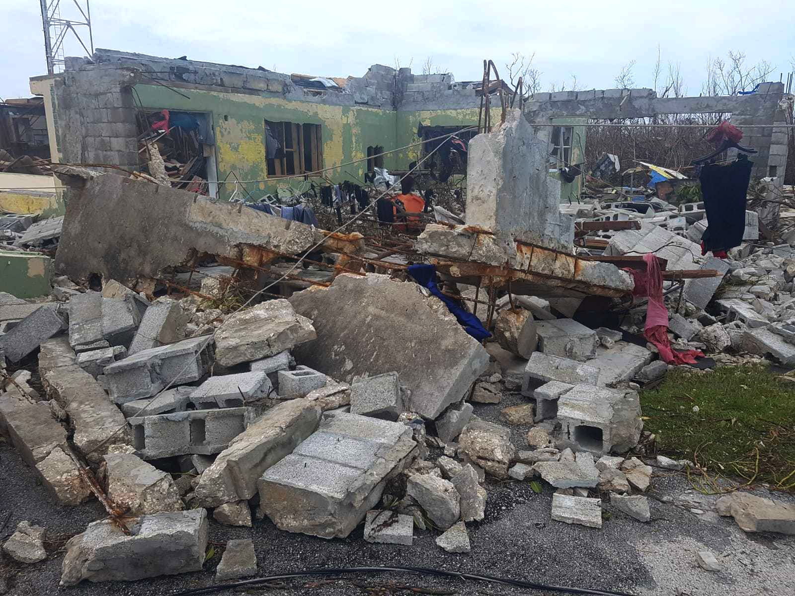 Destruction left by Hurricane Dorian, Sweetings Cay on Grand Bahama Island. Courtesy of HK Team Photos.