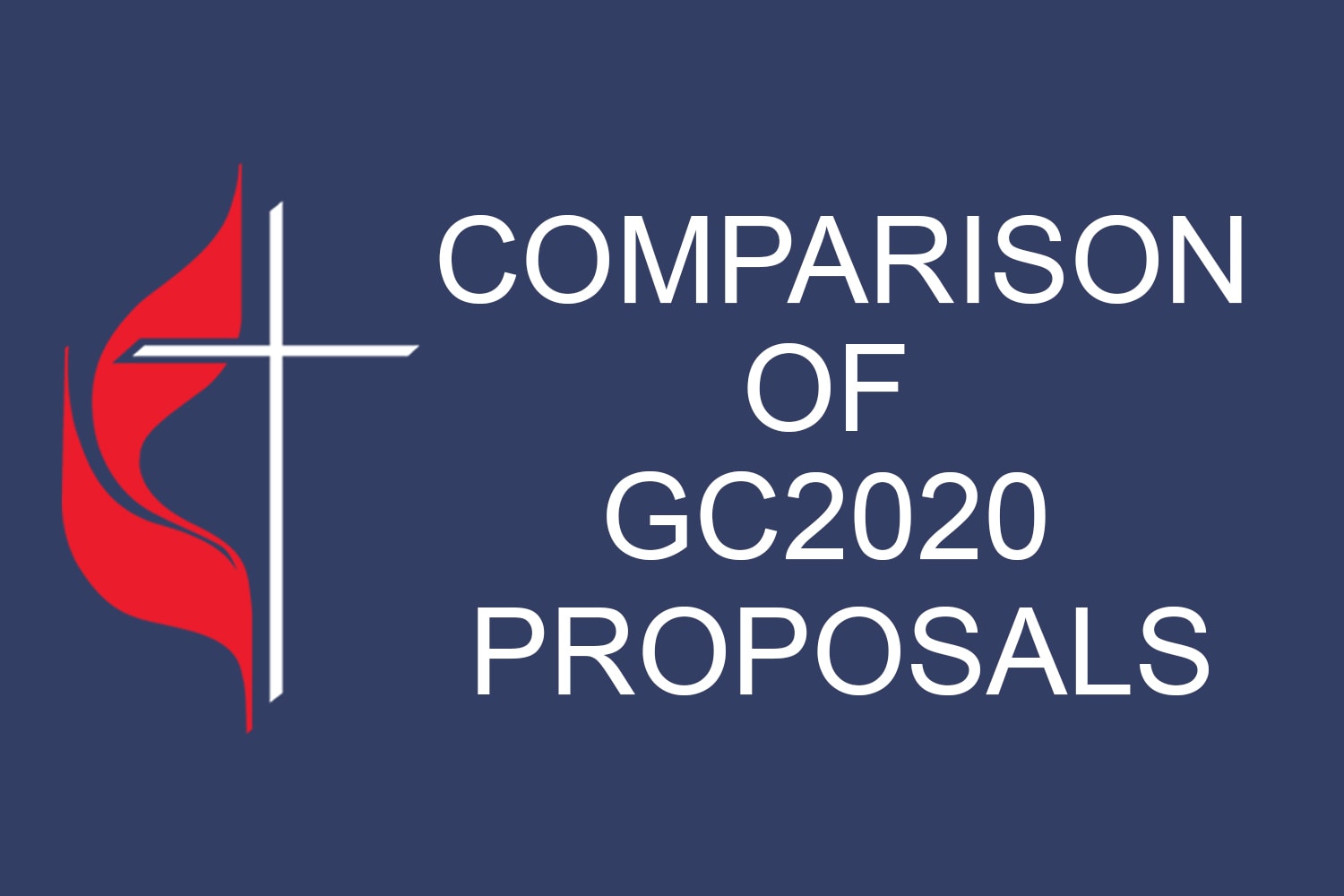 Chart summarizes and compares proposals to General Conference 2020 about the future of The United Methodist Church. Graphic by Laurens Glass, UM News.