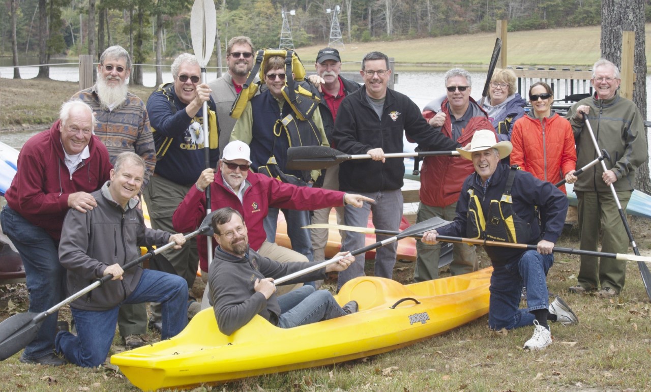 Steven Scheid, director of Scouting, poses with Scouting leaders. Photo courtesy of United Methodist Men. 