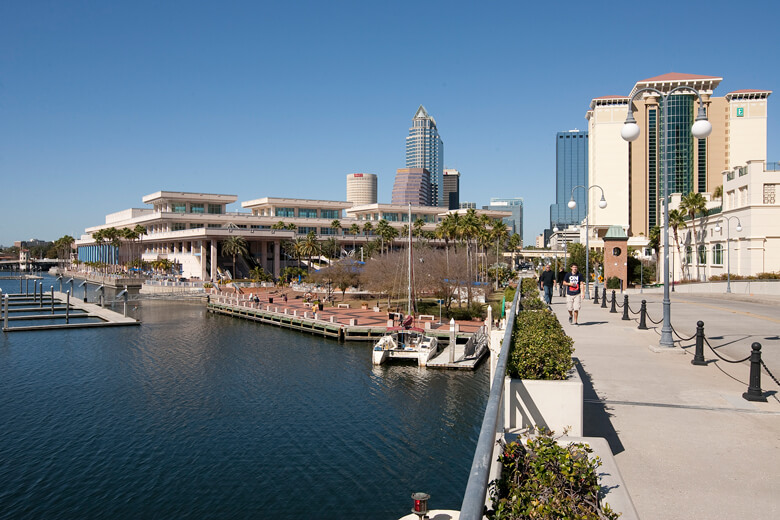 The Tampa Convention Center in Florida hosts the United Methodist Church's pre-General Conference news briefing in preparation for the denomination's top legislative body when it meets in the facility April 24-May 4. A UMNS Photo by Mike DuBose.