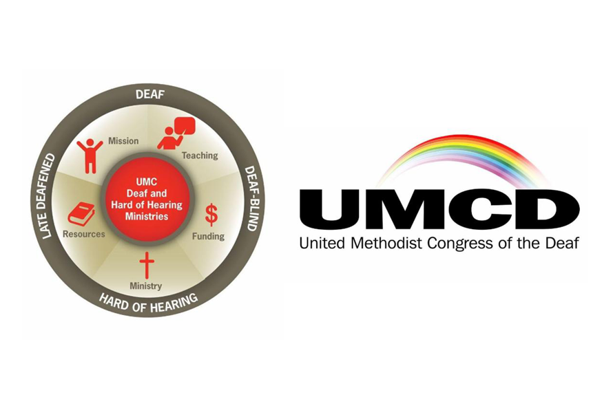 The mission of the United Methodist Committee on Deaf and Hard-of-Hearing Ministries is to share Jesus' love by equipping and advocating access through effective communication and leadership among the diverse deaf community. Logo courtesy of UMCD.