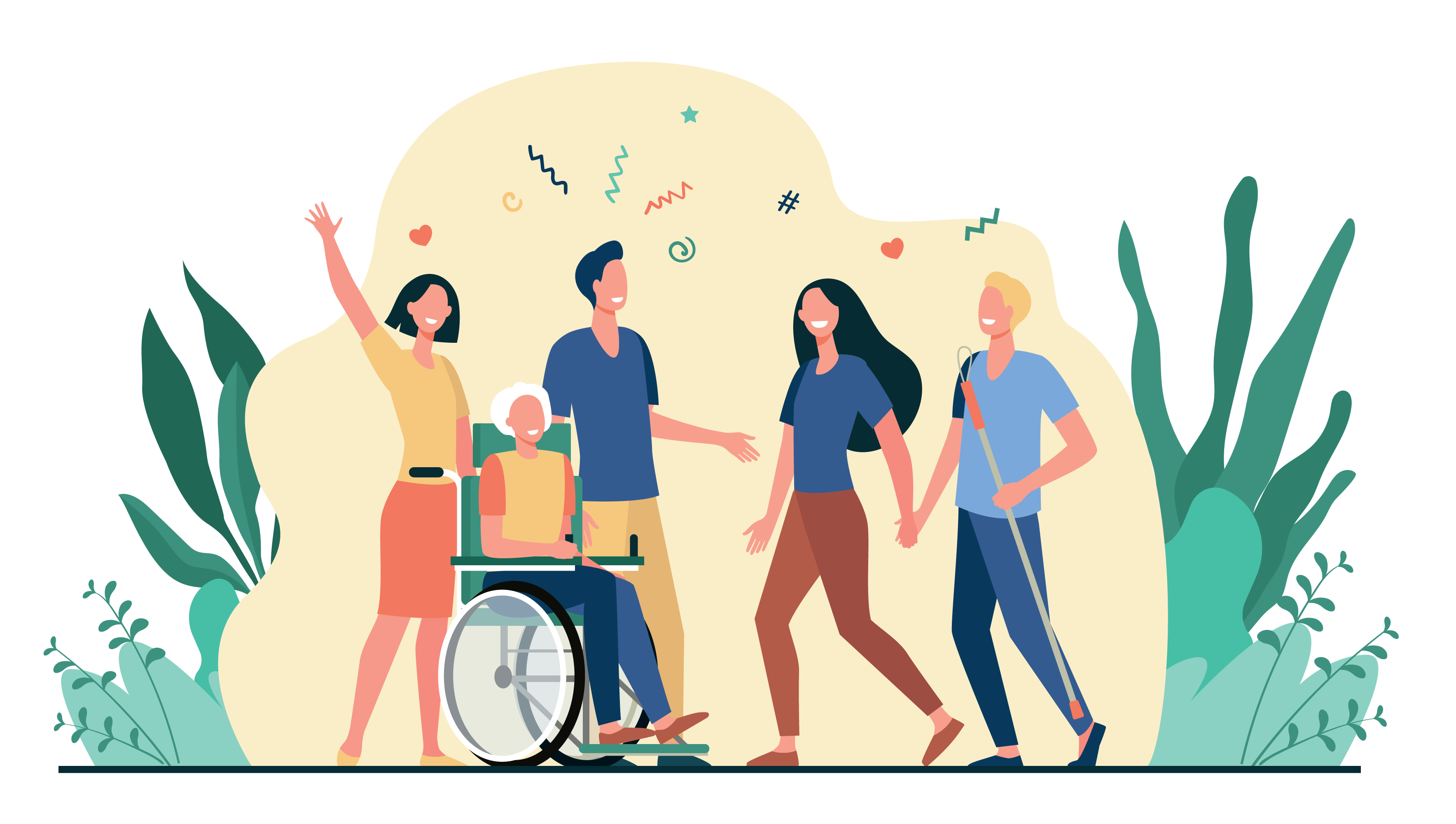 Disability Awareness Sunday calls us to celebrate the gifts and graces of persons with disabilities and calls the Church and society to full inclusion of persons with disabilities in the community. Illustration by PCH-Vector, iStockphoto.com.