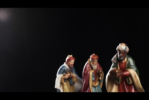 Photo of the three kings taken in the UMCom studio to illustrate a Epiphany story. A UMNS photo by Kathleen Barry.