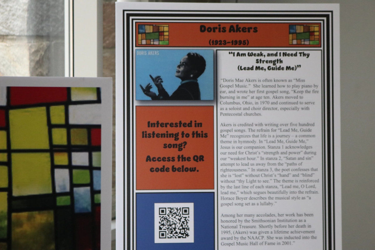 Image from the Hymnal Walk at Church of the Saviour UMC. Courtesy of Brett Hetherington of East Ohio Annual Conference 2023.