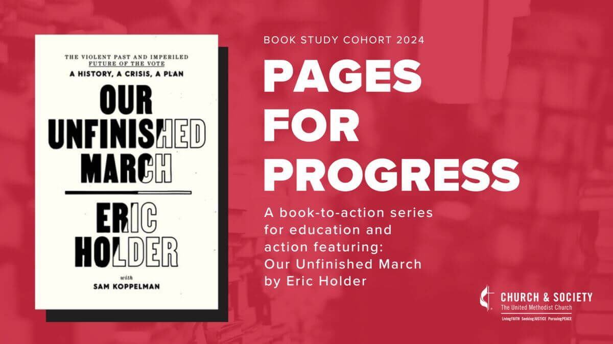 Pages for Progress Book Study on Voting Rights. Photo courtesy by Church and Society.