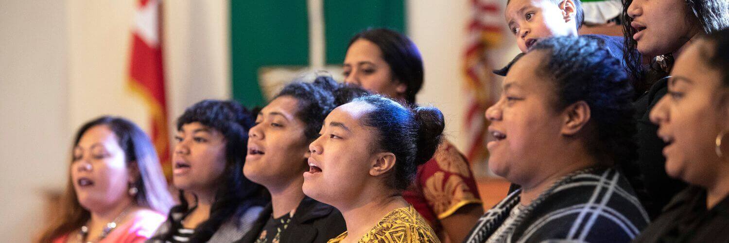 Young United Methodists join together as a choir