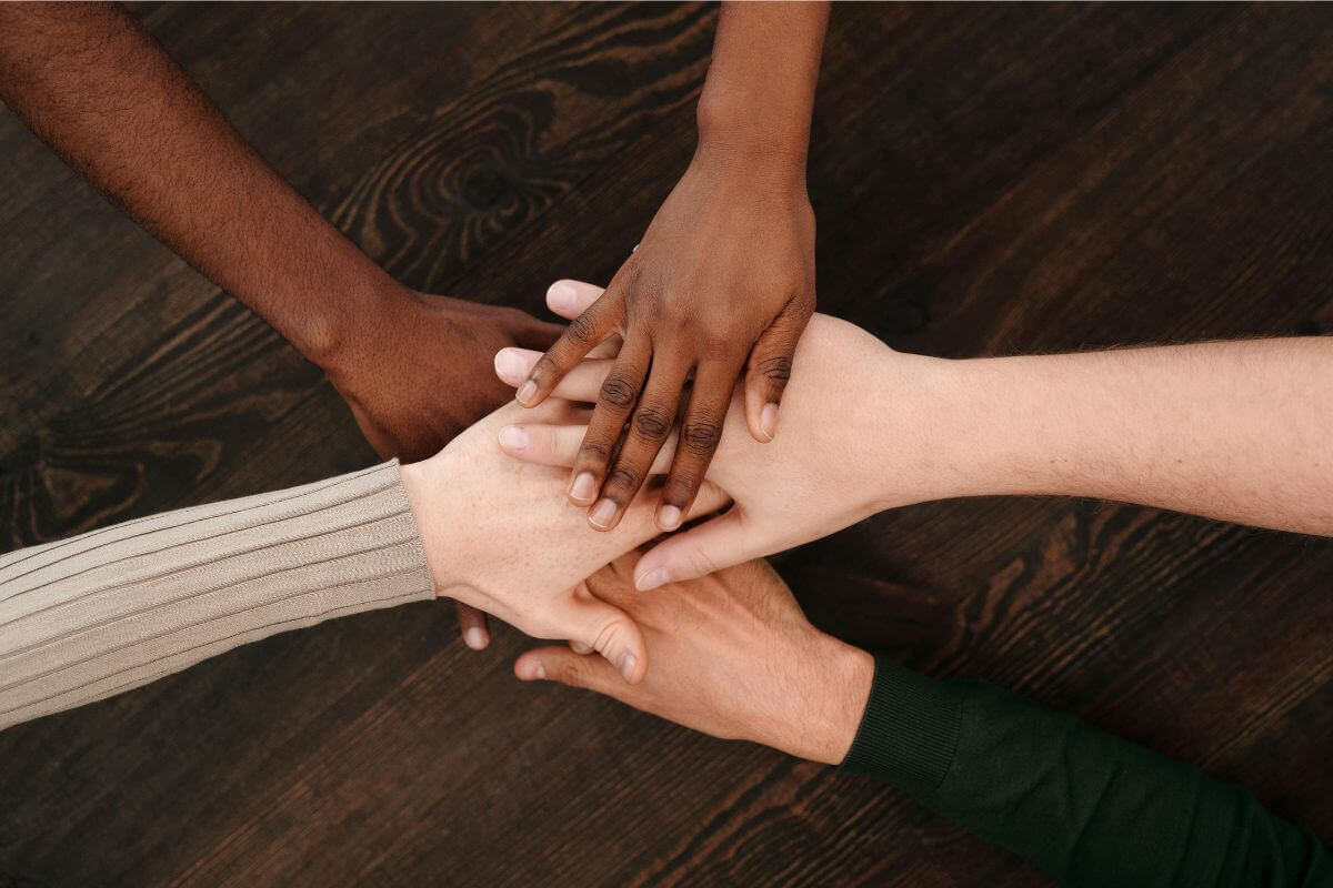 stacked hands